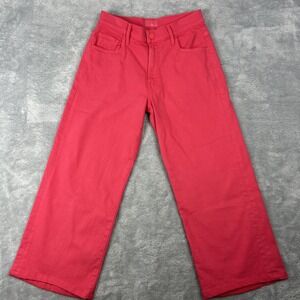 MOTHER Women's High Rise Jeans in Red